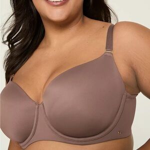 NEW W/TAGS Cacique Smart Lift Unlined Balconette Bra 46F Deep Taupe Lane Bryant